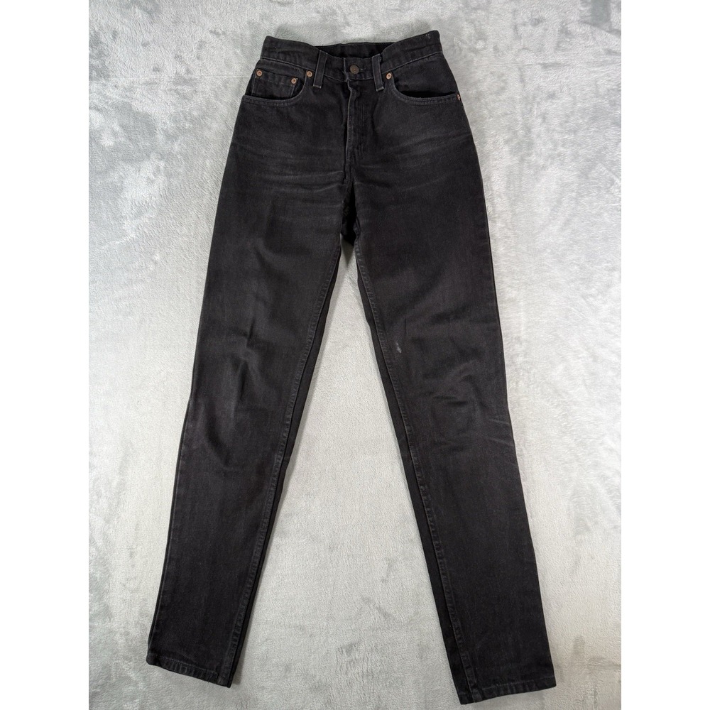 Levis 550 Jeans Womens 3 Long Black Made In USA 90s Relaxed Tapered Fit